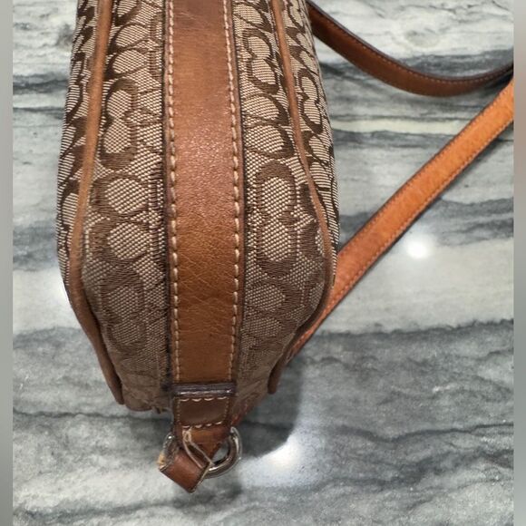 COACH Crossbody Bag 6341 Mini Signature Canvas Leather Brown - Picture 5 of 9